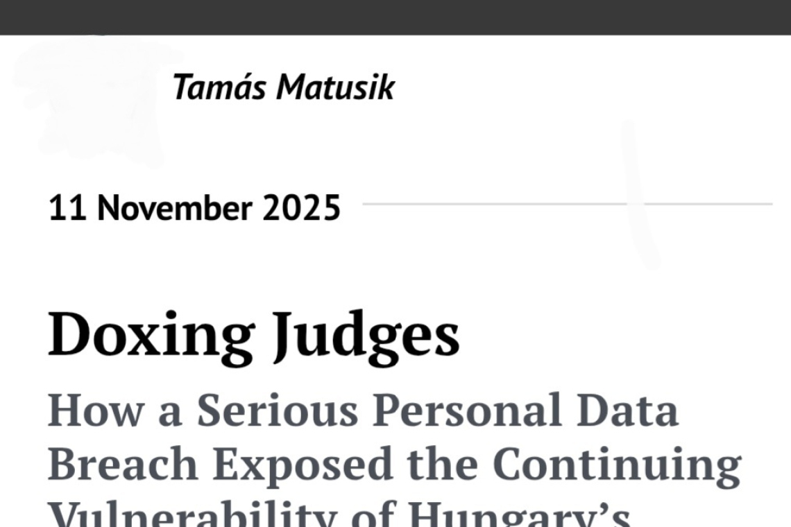 Tanulmányajánló a bírákat érintő doxing jelenségéről